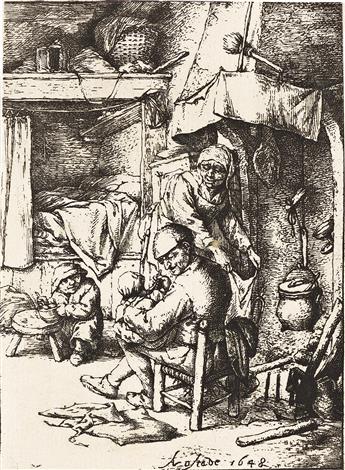 ADRIAEN VAN OSTADE Three etchings.